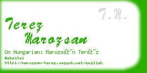 terez marozsan business card